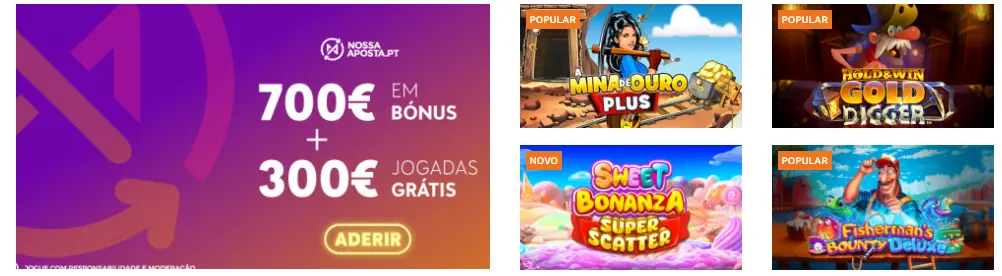 Seleção de Jogos no CASINO NOSSA APOSTA